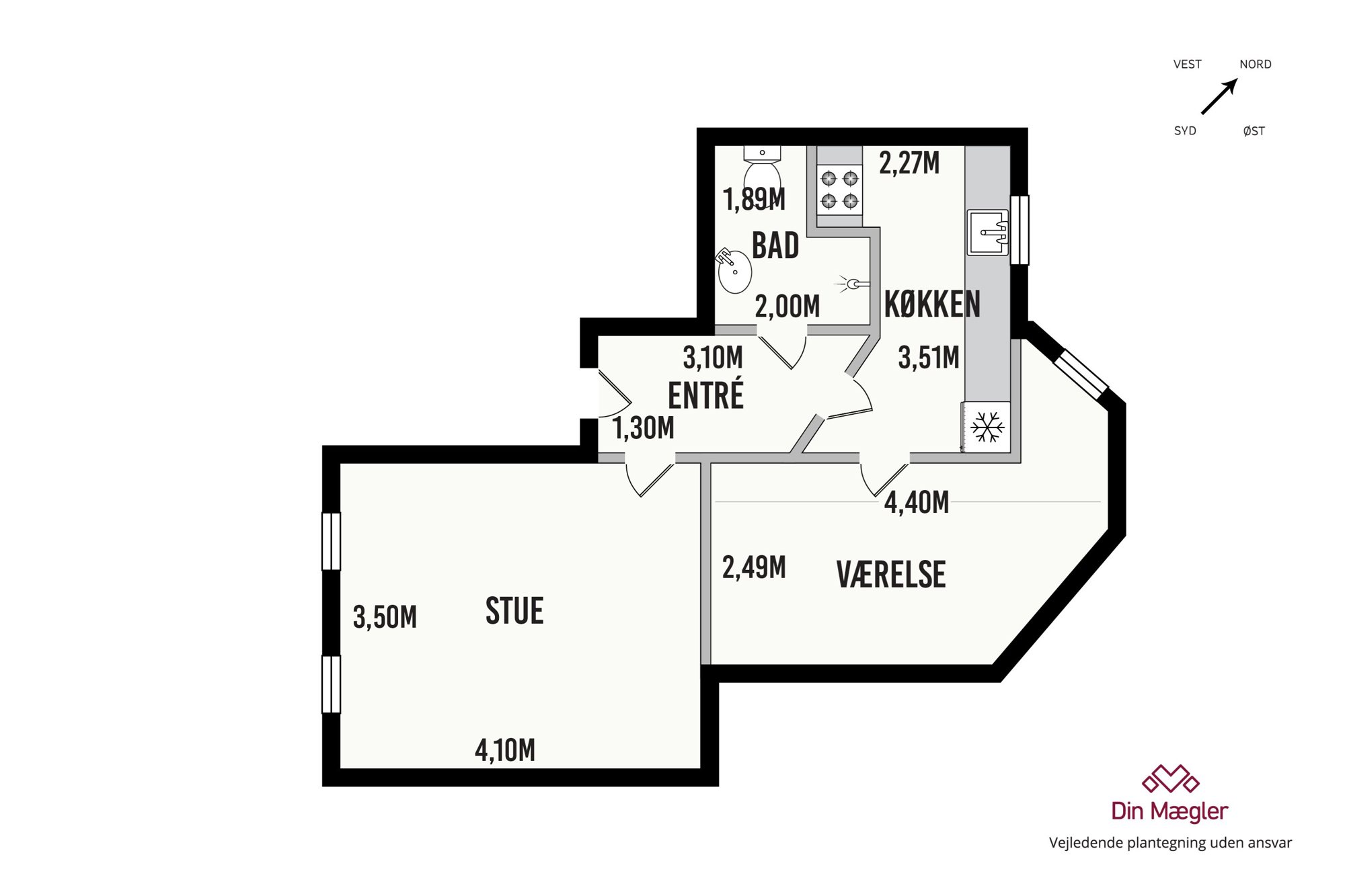 Kongensgade 38B, 2. th., 9400 Nørresundby
