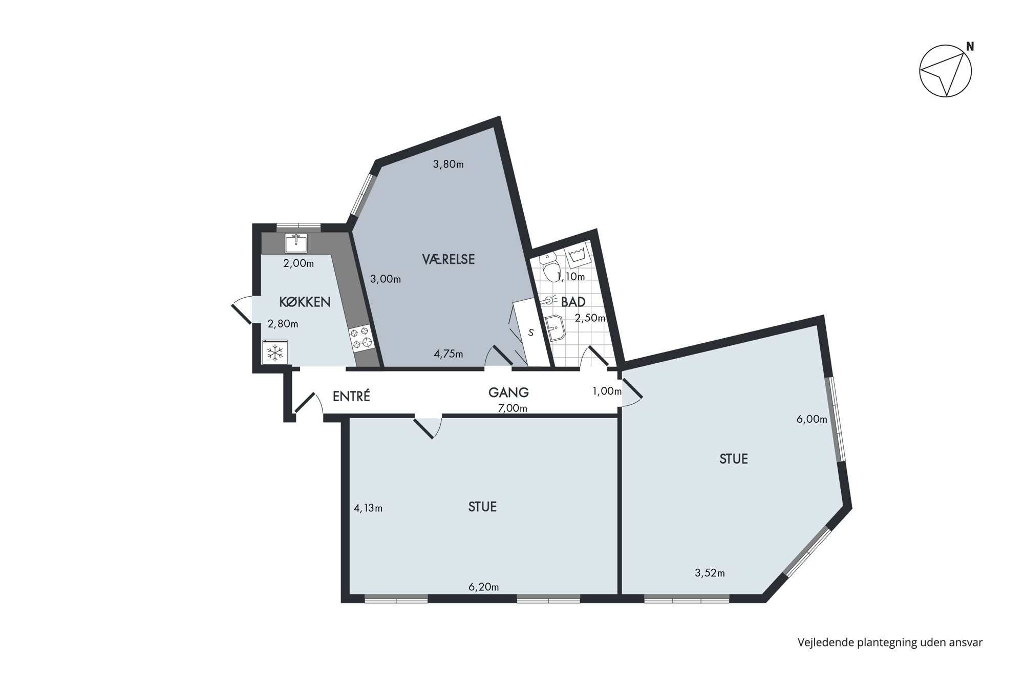 Lollandsgade 35, 1. th., 9000 Aalborg